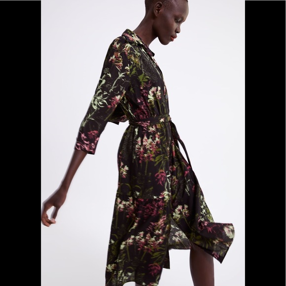 LAST CHANCE! Zara Flora Midi Shirt Dress - Picture 7 of 7